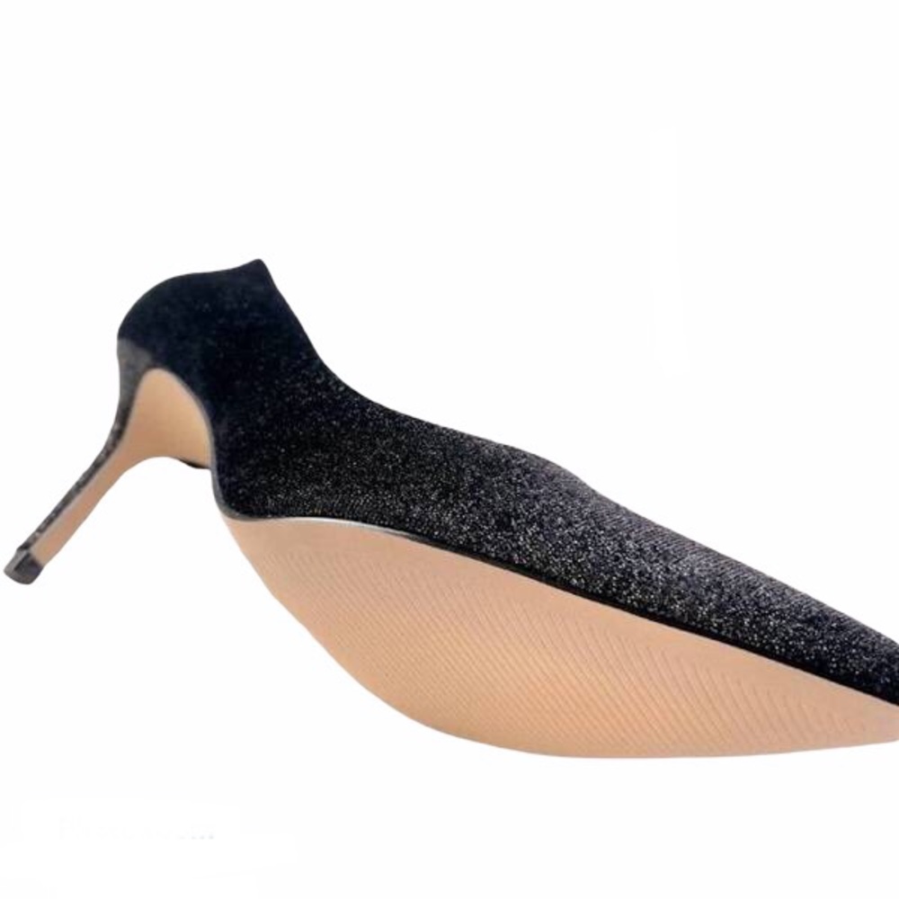 CALL IT SPRING Heels Pointed Toe Pump Black Sparkle NEW - Picture 10 of 15